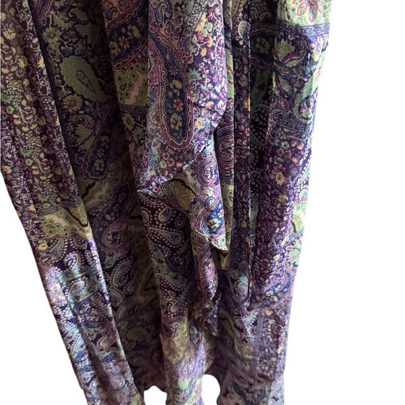 NWT One World “Live and Let Live” Paisley Print Flutter Sleeve Dress – Size L - Picture 8 of 16